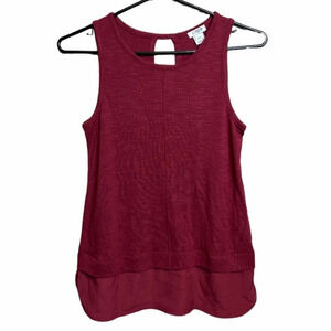 J Crew burgundy  tank top Sz XXS